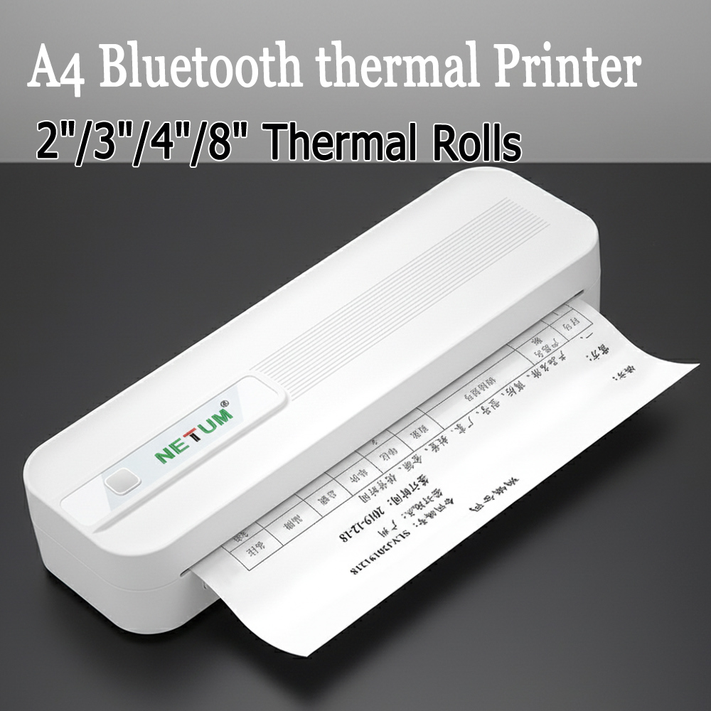 Commercial Document Printing - طابعة حرارية محمولة A4 بدون حبر
