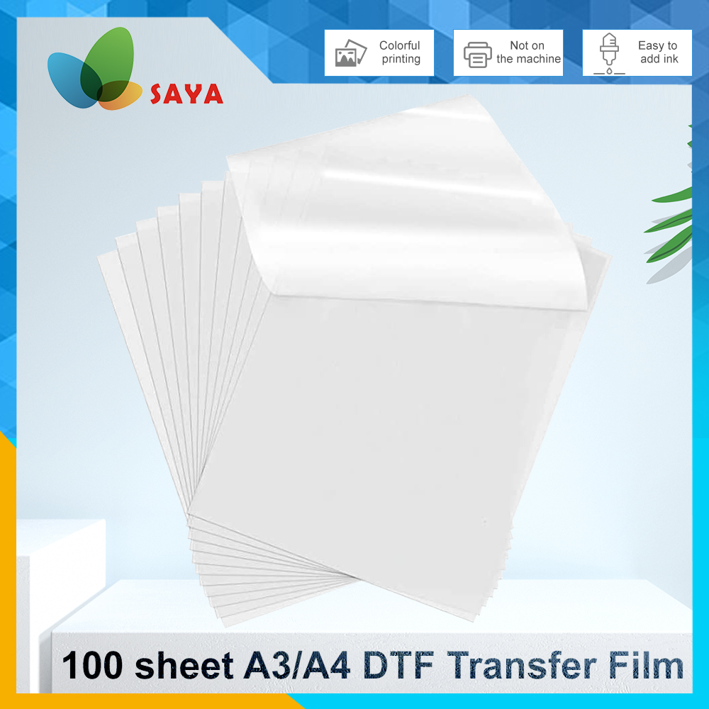 Printable Heat Transfer Vinyl - 50/100 قطعة من ورق DTF مقاس